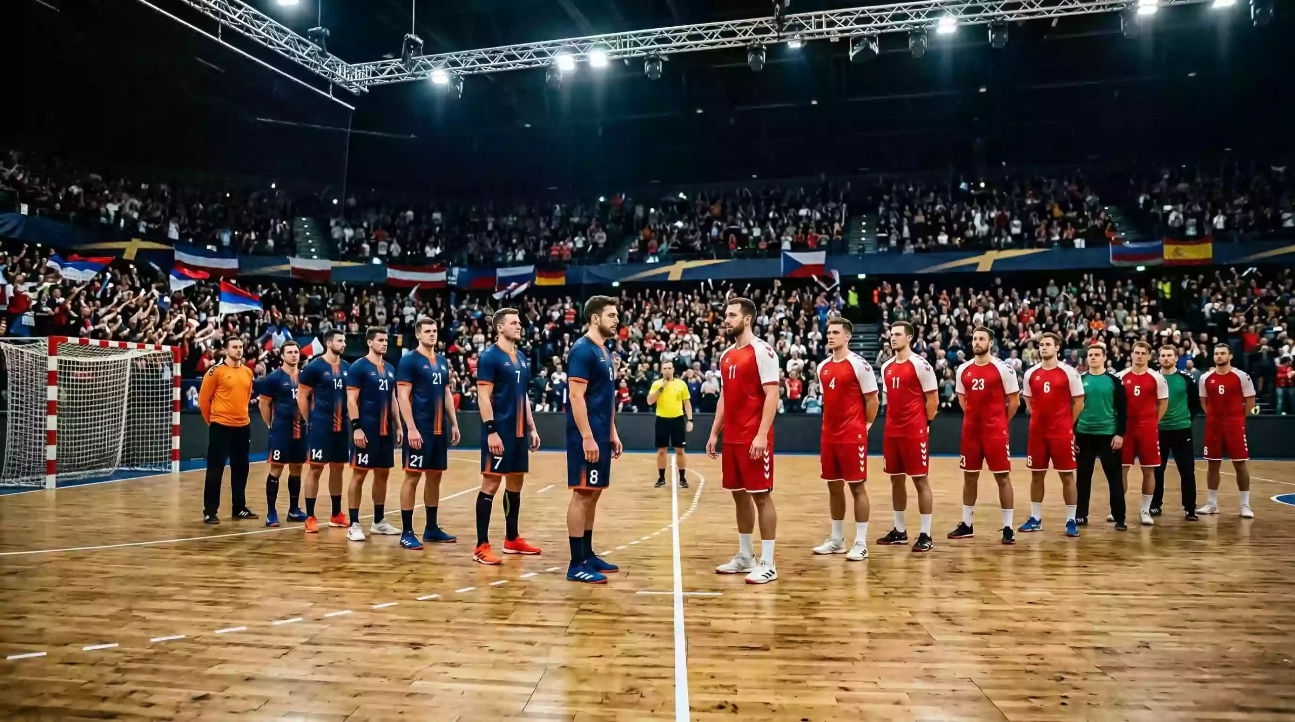Handball Champions League Gruppenphase Spielszene